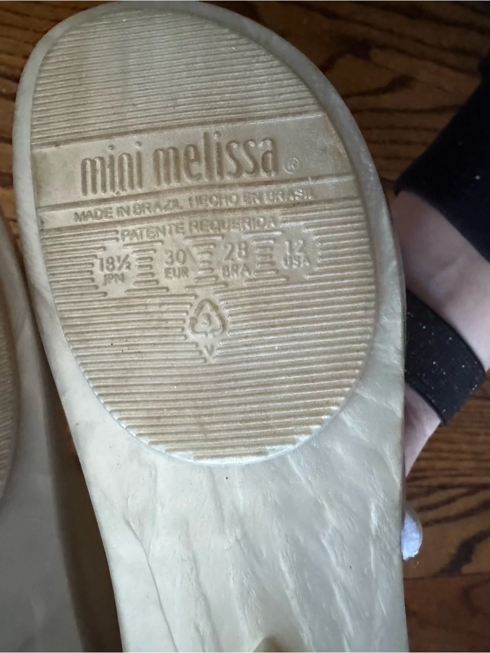 MINI MELISSA Triple Bow Ballet Flat Pearl White Dress Mary Jane Shoes 12
